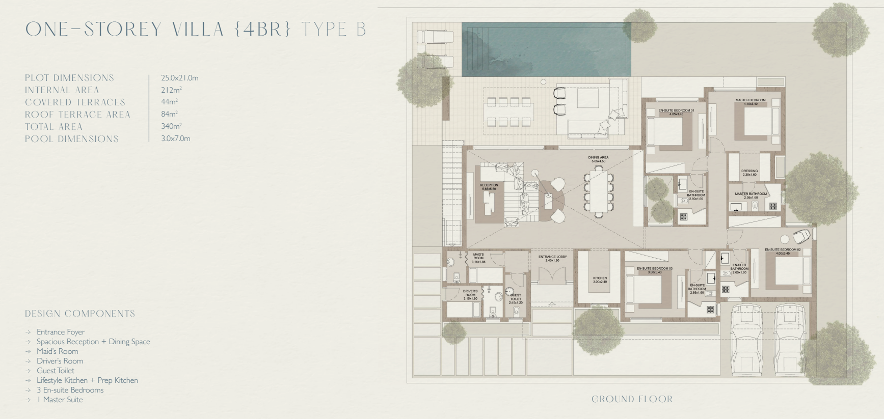 Floor plan for villa at The Med