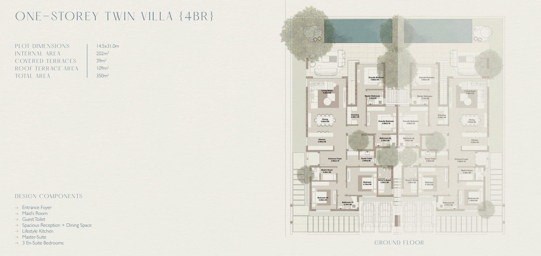 Floor plan for villa at The Med