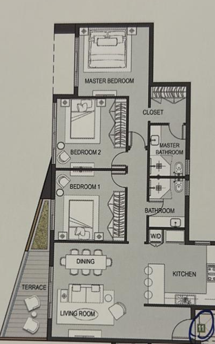 Floor plan for apartment at Madinaty