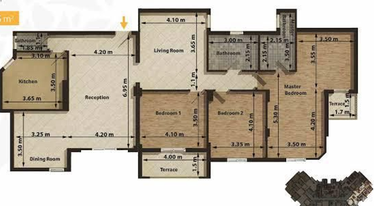 Floor plan for apartment at Ashgar City