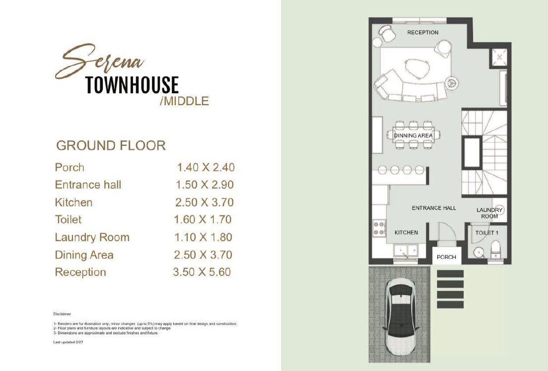 Floor plan for townhouse at Solay