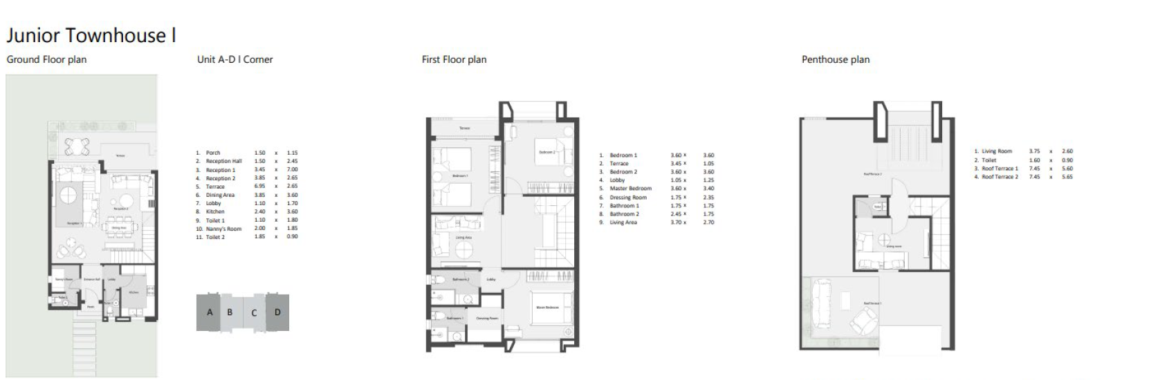 Floor plan for townhouse at Solay