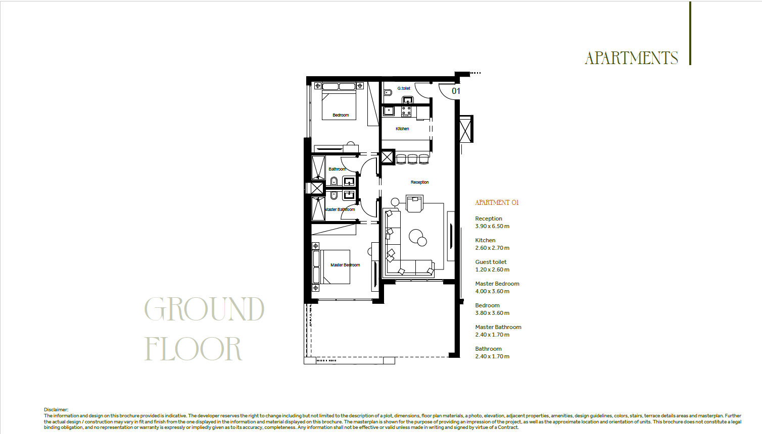 Floor plan for apartment at Soma Coves