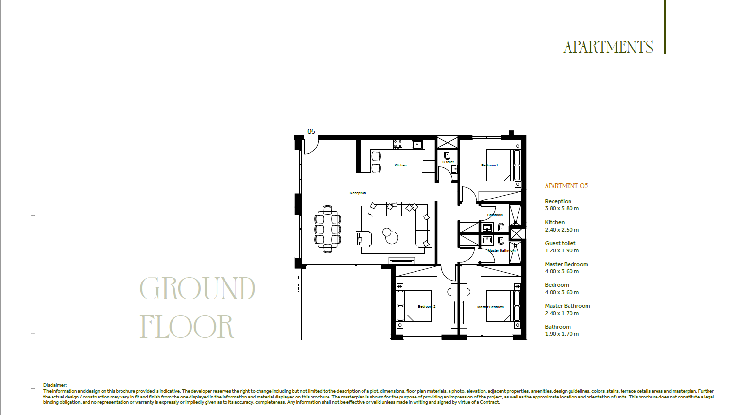 Floor plan for apartment at Soma Coves
