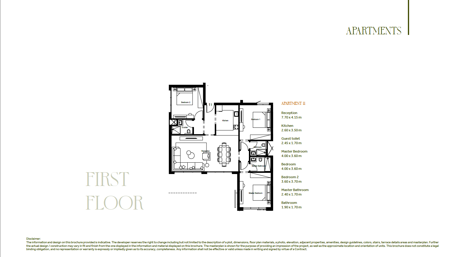 Floor plan for apartment at Soma Coves
