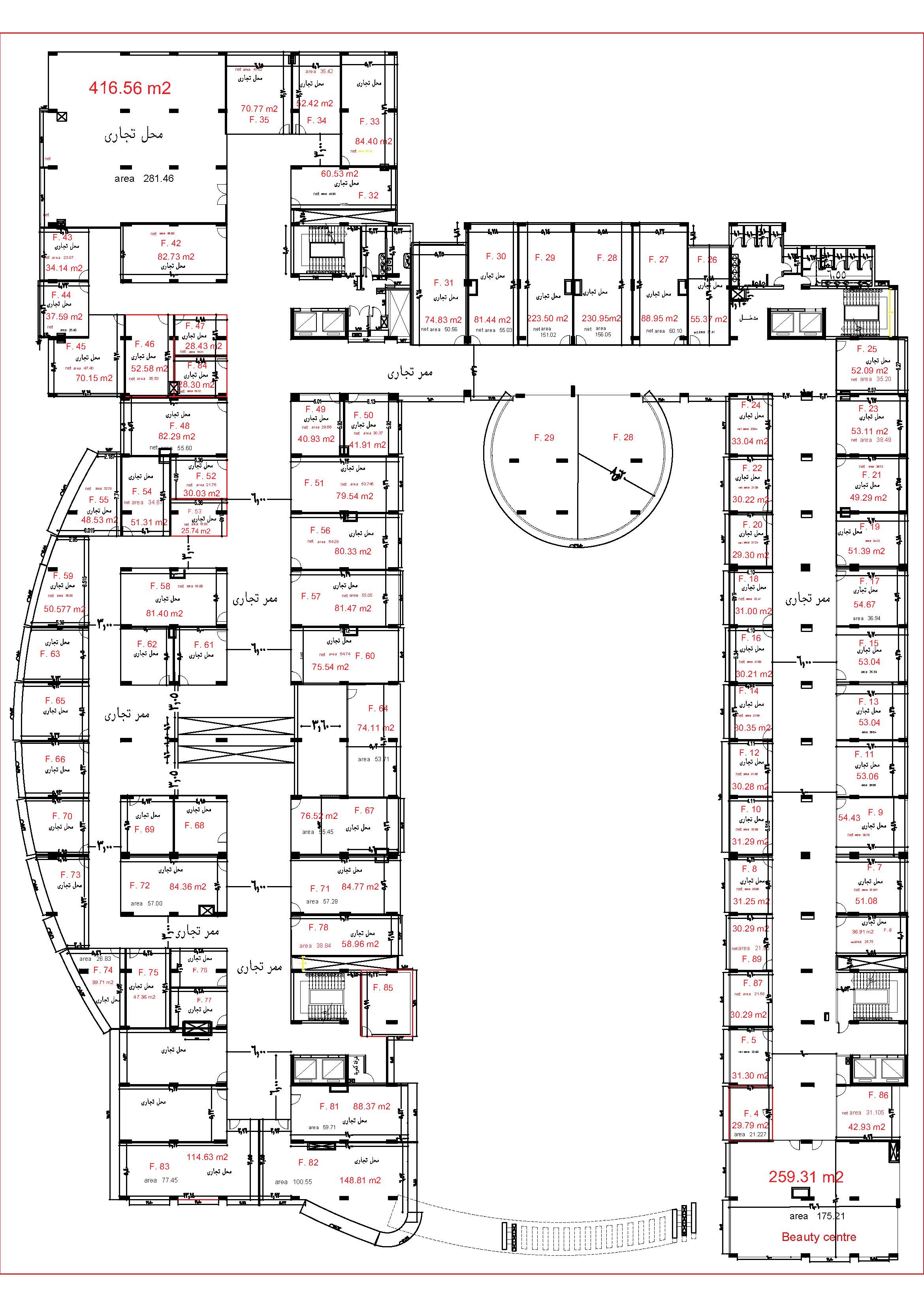 Floor plan for  at Capital Dubai Mall
