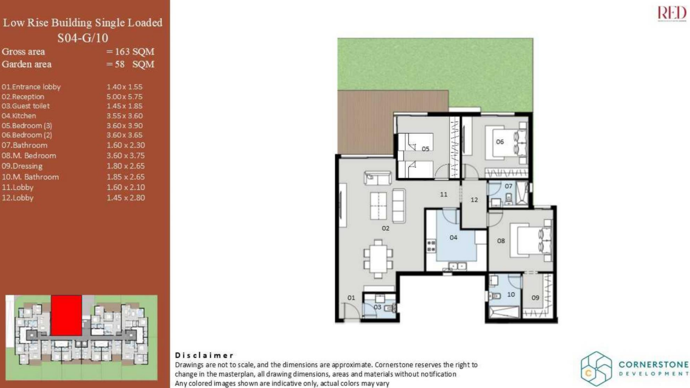 Floor plan for apartment at Red