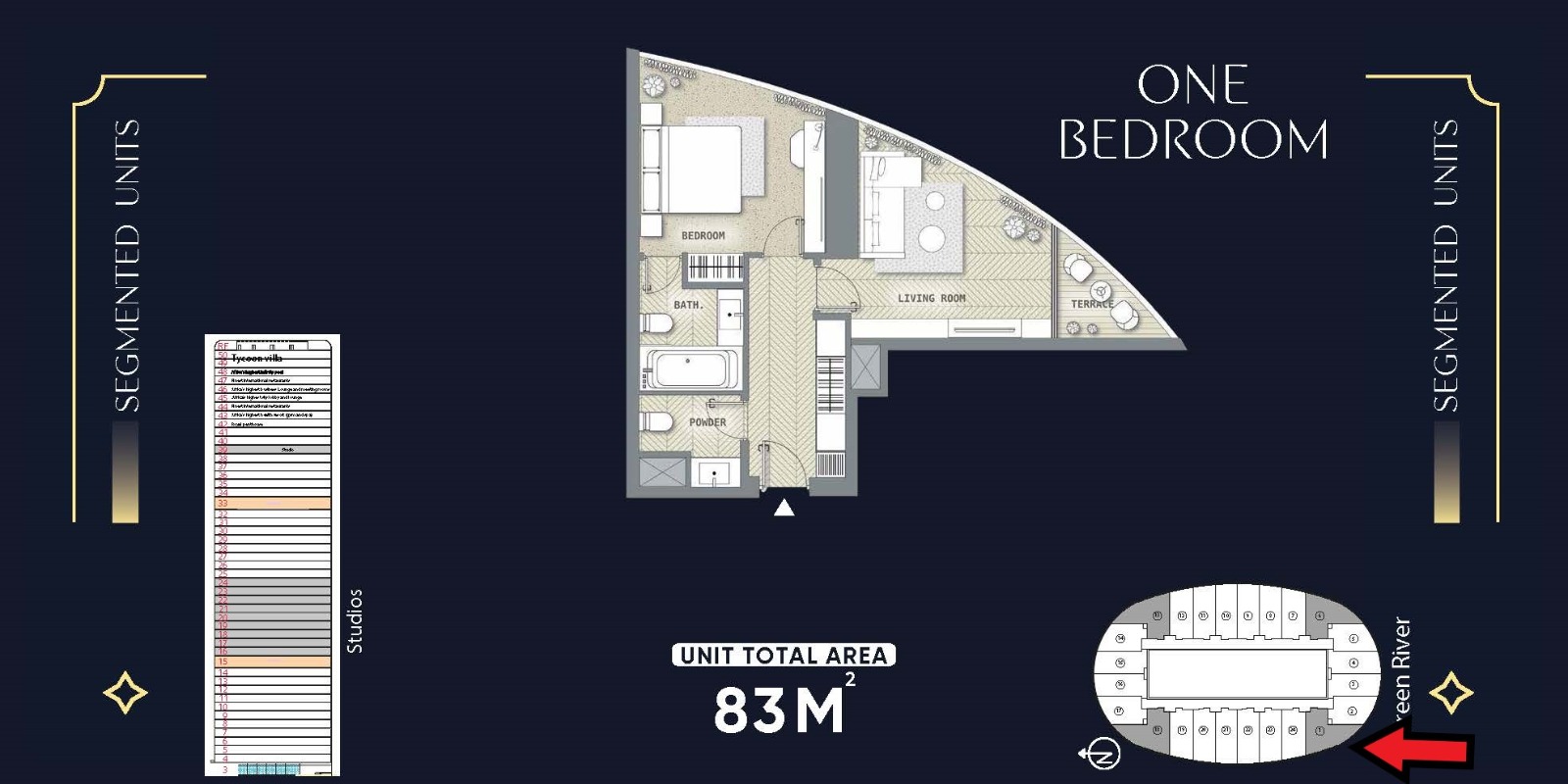 Floor plan for apartment at Nile Business City