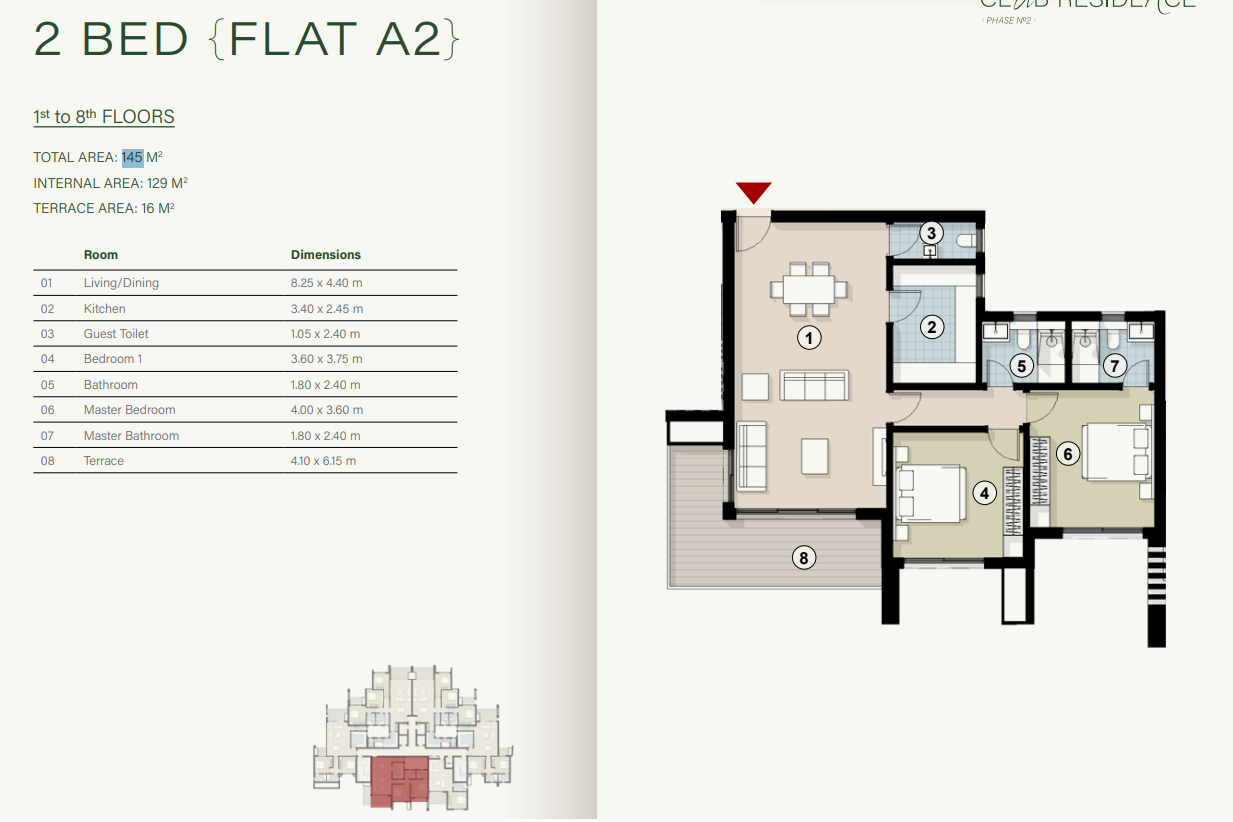 Floor plan for apartment at Solana East