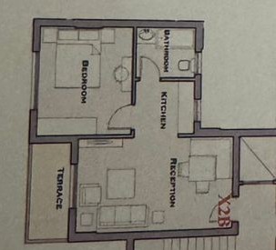 Floor plan for apartment at Sarai