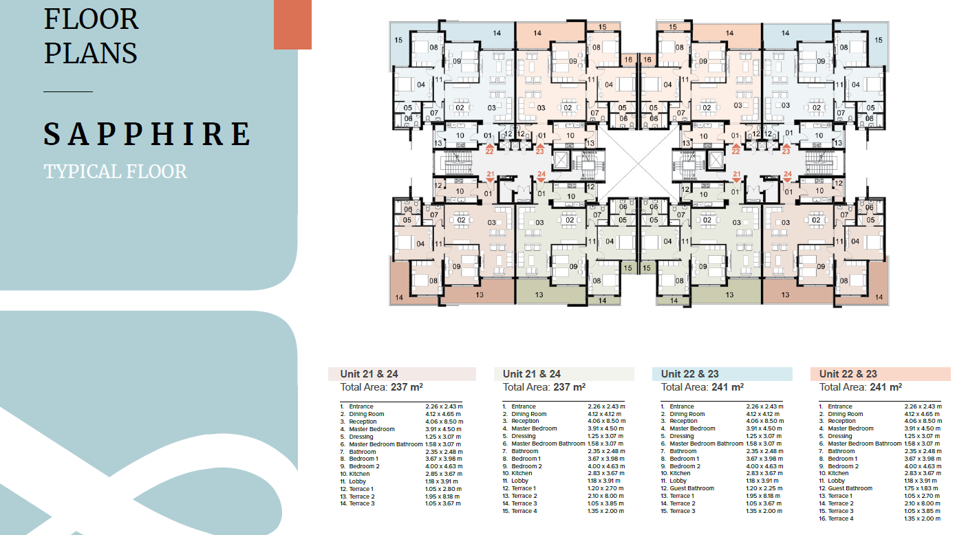 Floor plan for apartment at Mazarine