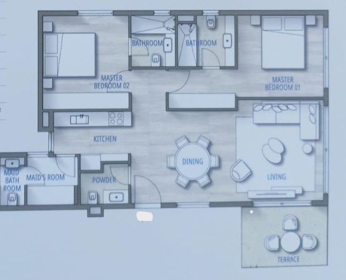 Floor plan for chalet at Southmed