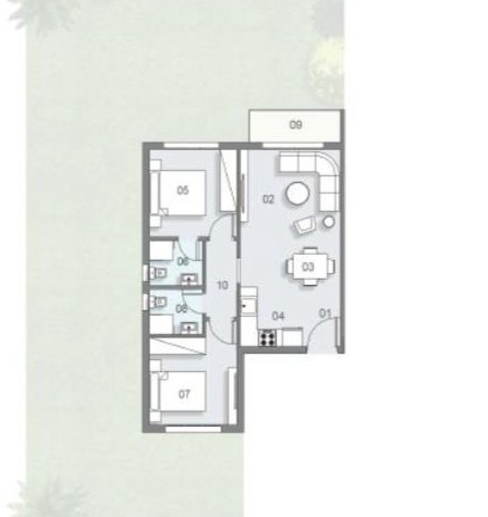 Floor plan for chalet at Lyv Caesar - Ras El Hekma