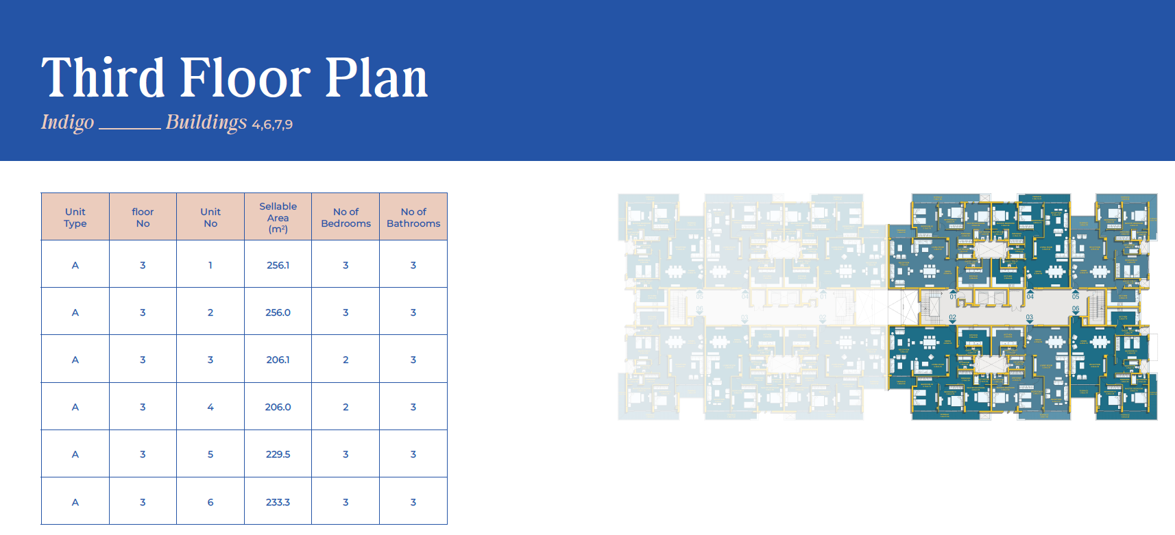 Floor plan for apartment at Mazarine
