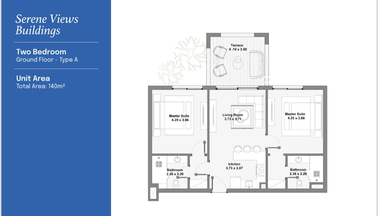 Floor plan for apartment at Zoya Ghazala Bay