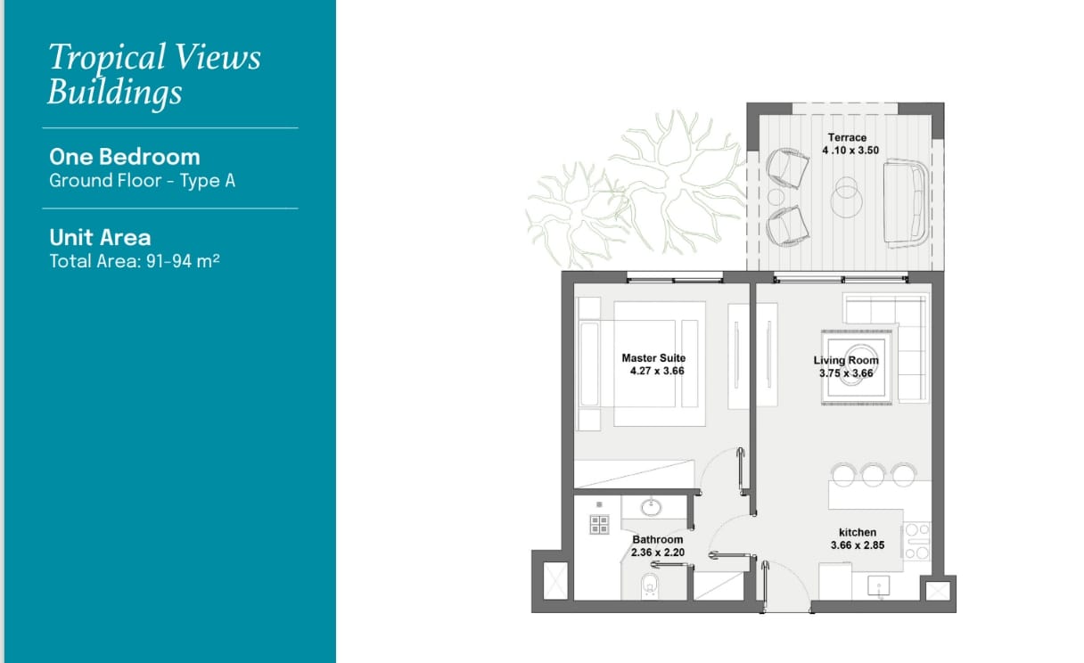 Floor plan for apartment at Zoya Ghazala Bay