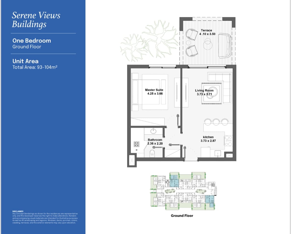 Floor plan for apartment at Zoya Ghazala Bay