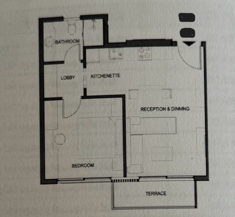 Floor plan for apartment at Boutique Village