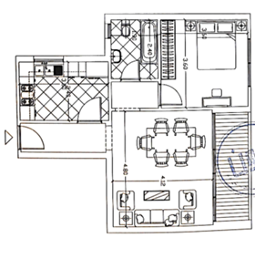 Floor plan for apartment at Midtown Sky