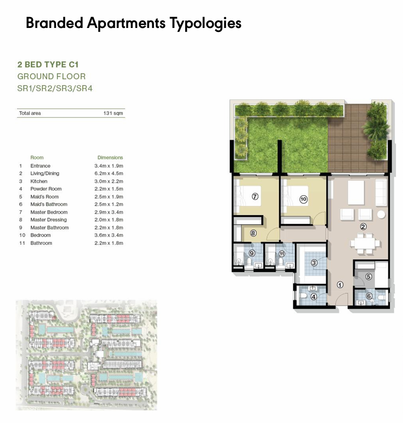 Floor plan for apartment at Signature Beach Collection-Silversands