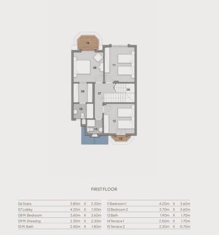 Floor plan for townhouse at Kings Way