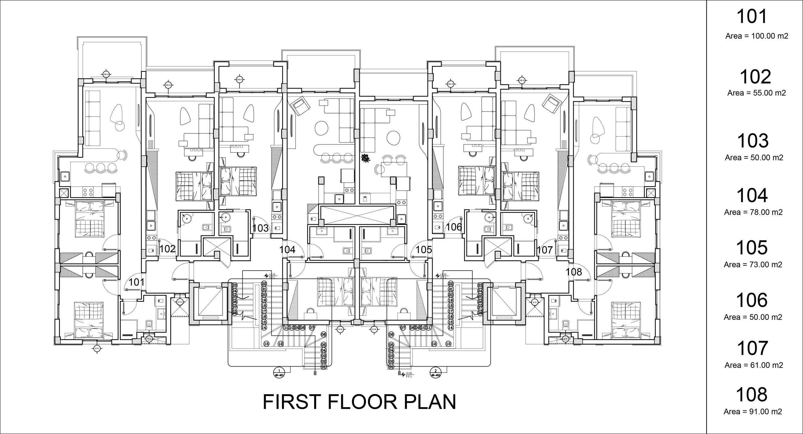 Floor plan for apartment at Masaya