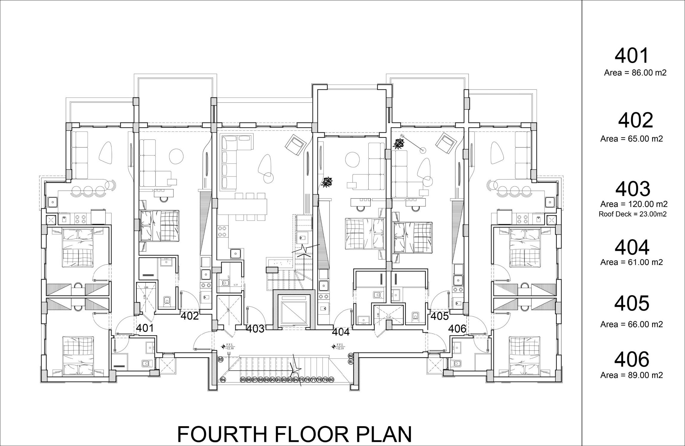 Floor plan for penthouse at Masaya