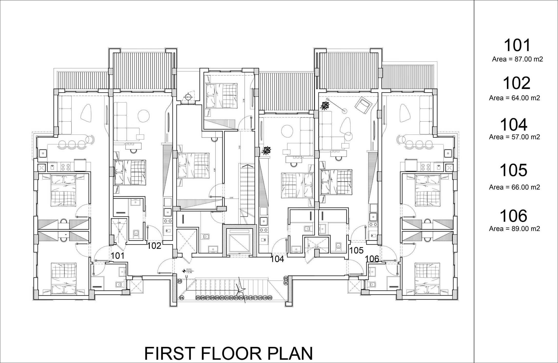 Floor plan for apartment at Masaya