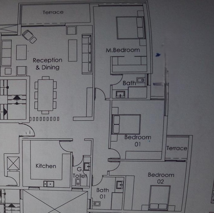 Floor plan for apartment at Palm Hills New Cairo