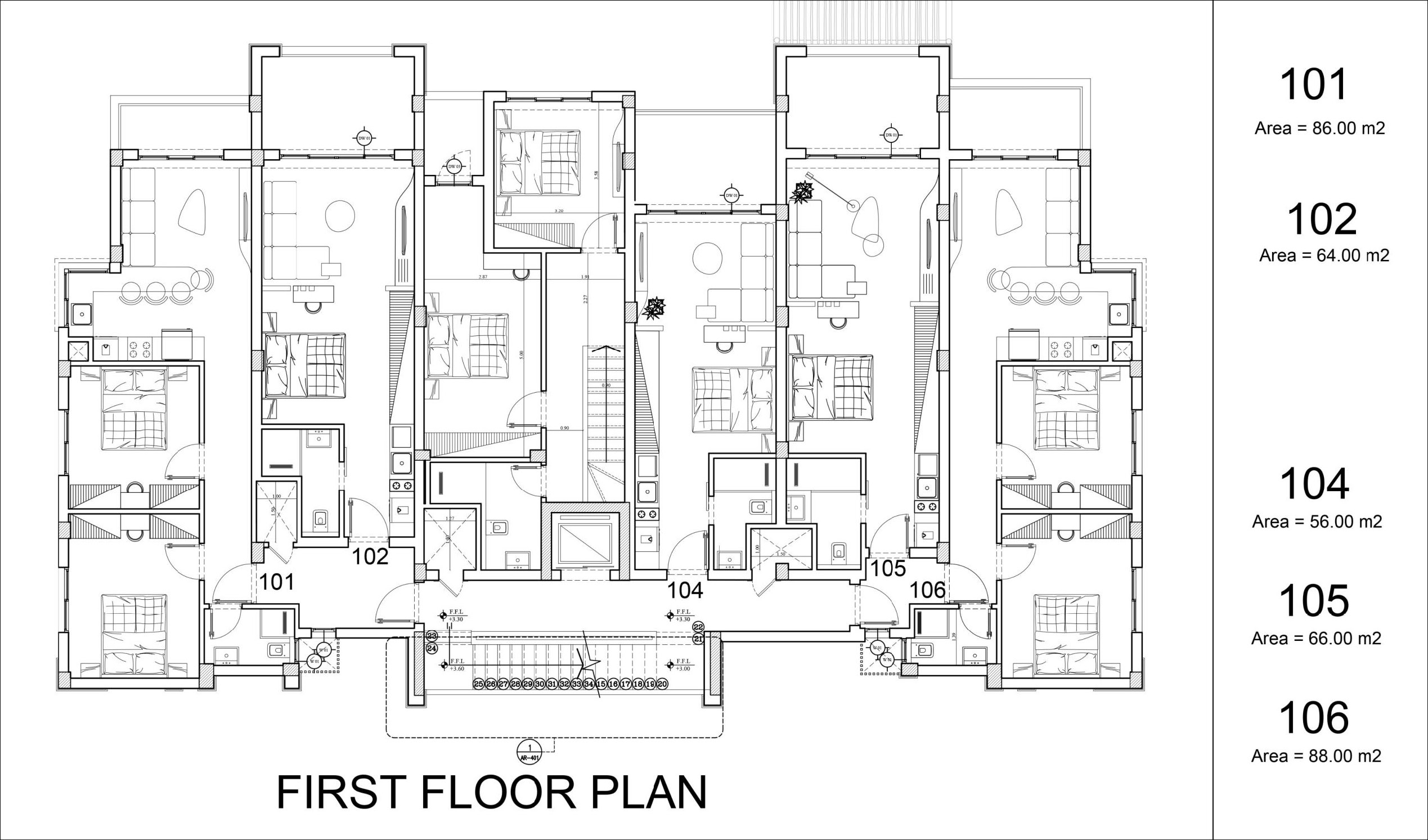 Floor plan for apartment at Masaya