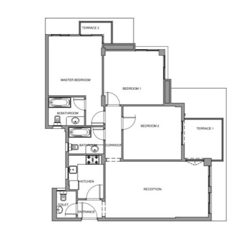 Floor plan for apartment at Mountain View iCity October