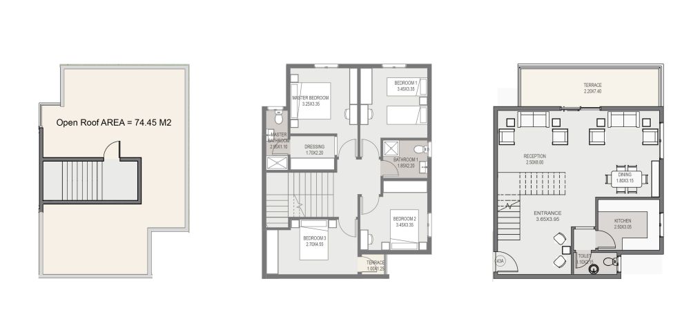 Floor plan for duplex at Sarai