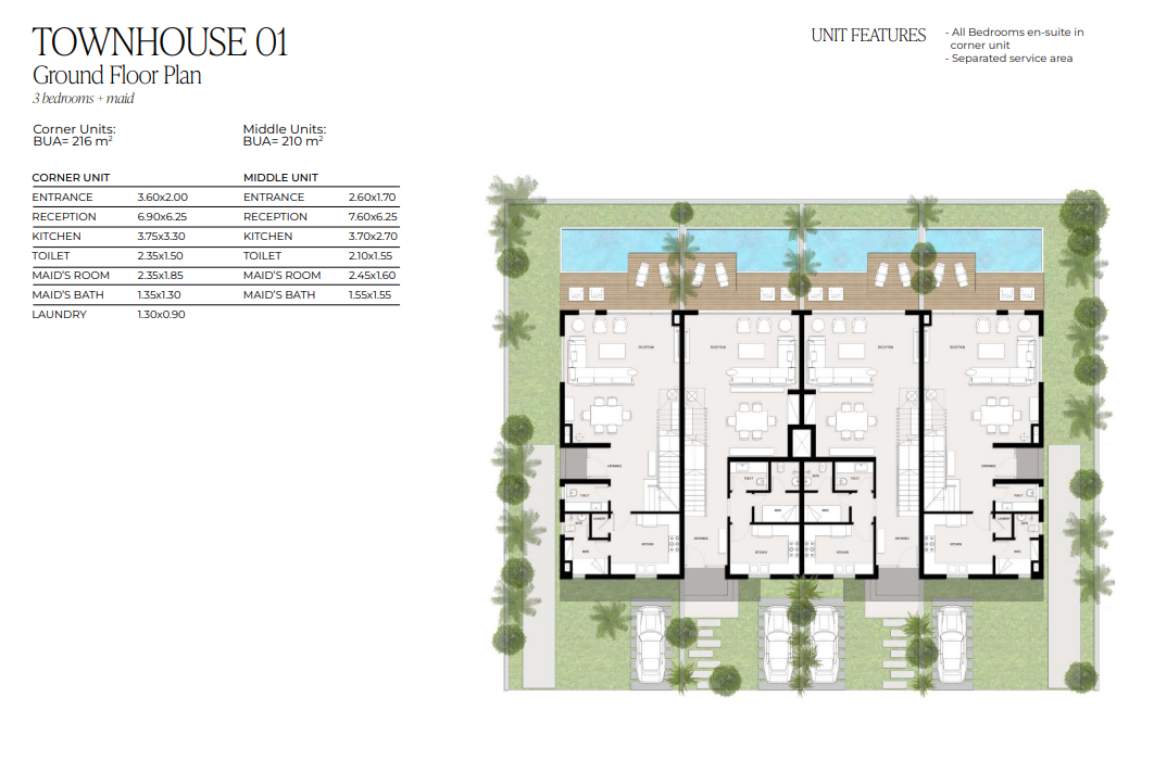 Floor plan for townhouse at Kinz