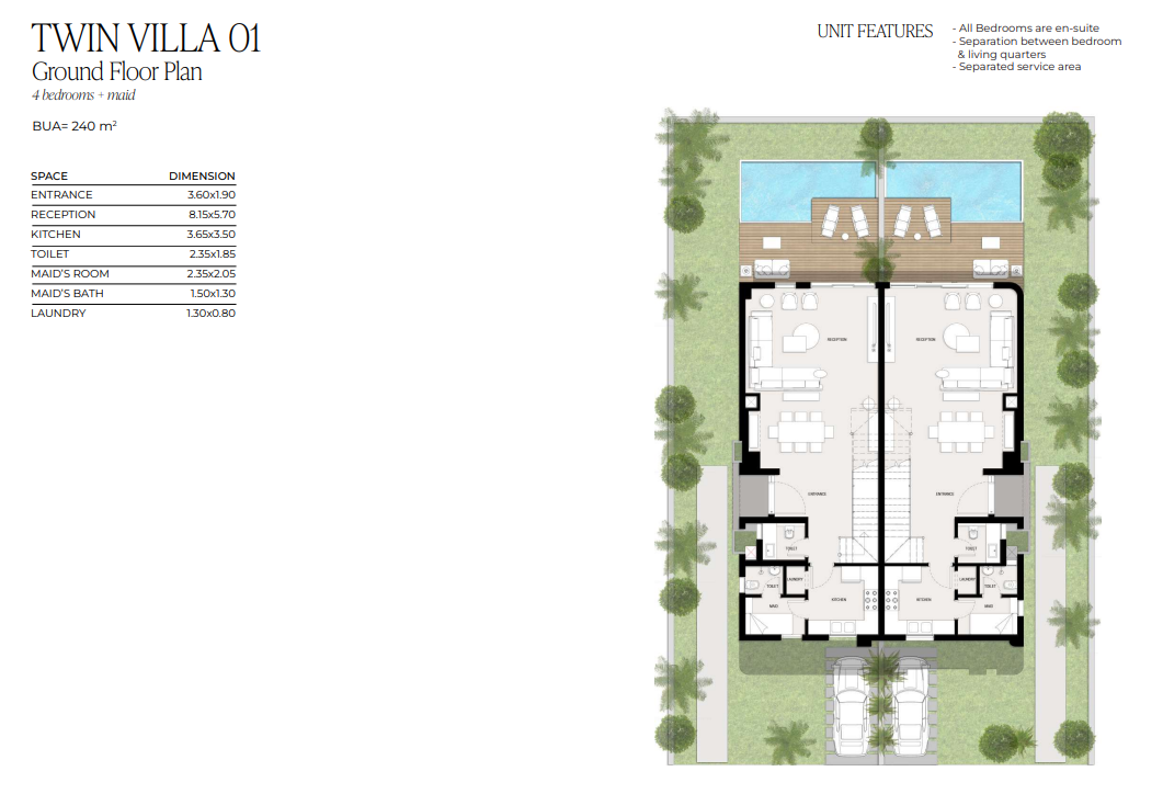 Floor plan for townhouse at Kinz