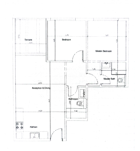 Floor plan for chalet at Cali Coast Ras El Hekma