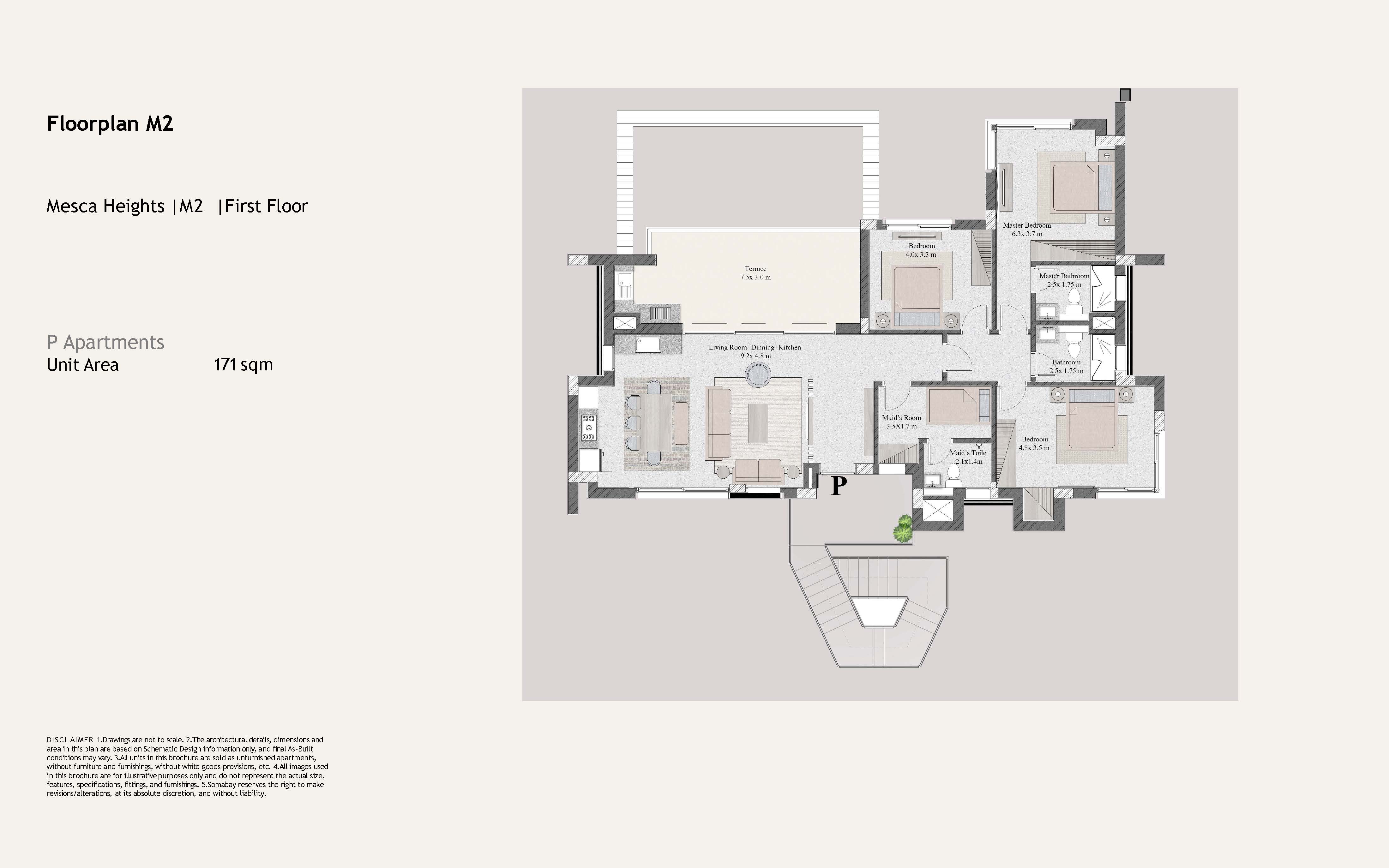 Floor plan for apartment at Mesca Somabay