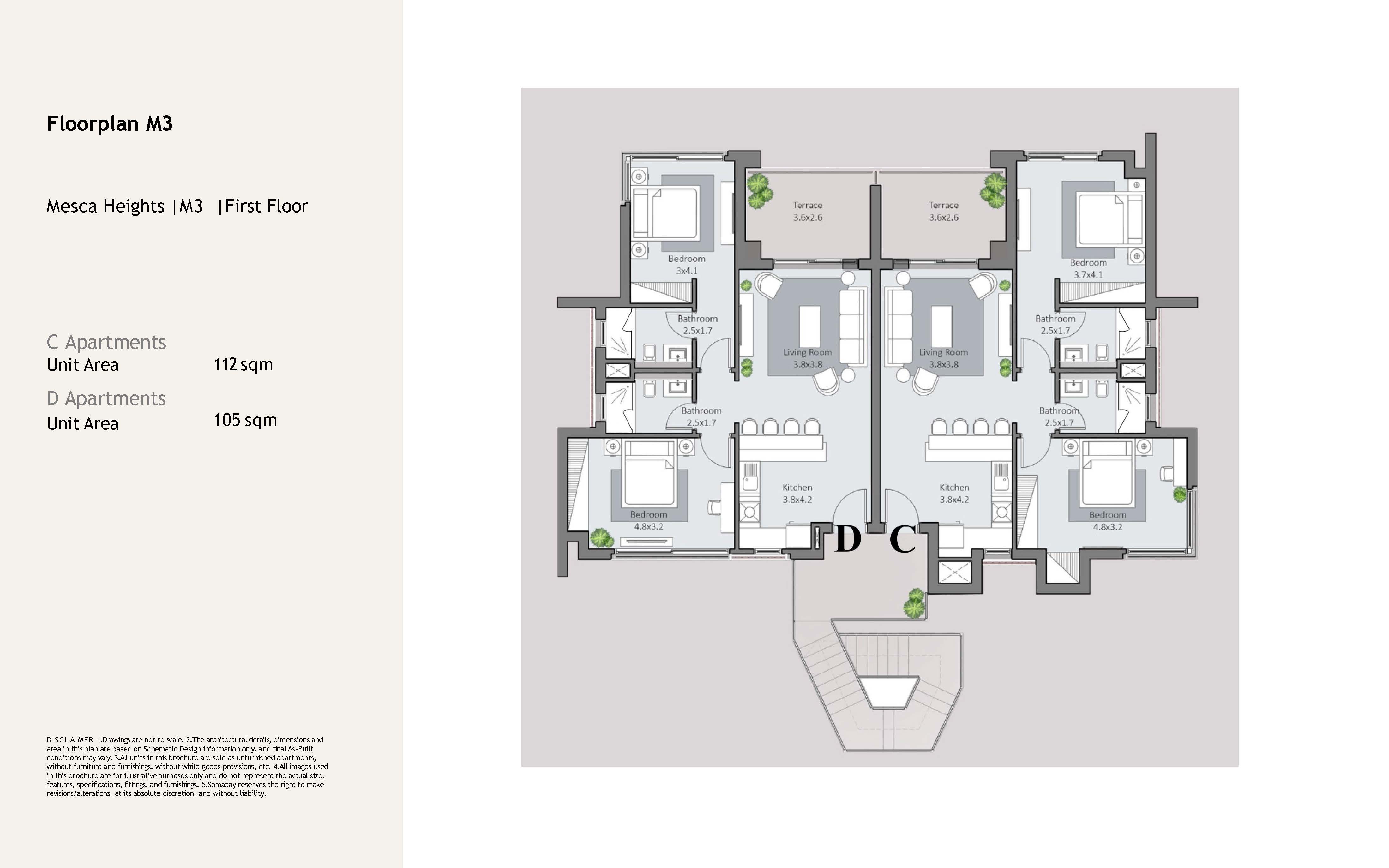 Floor plan for apartment at Mesca Somabay