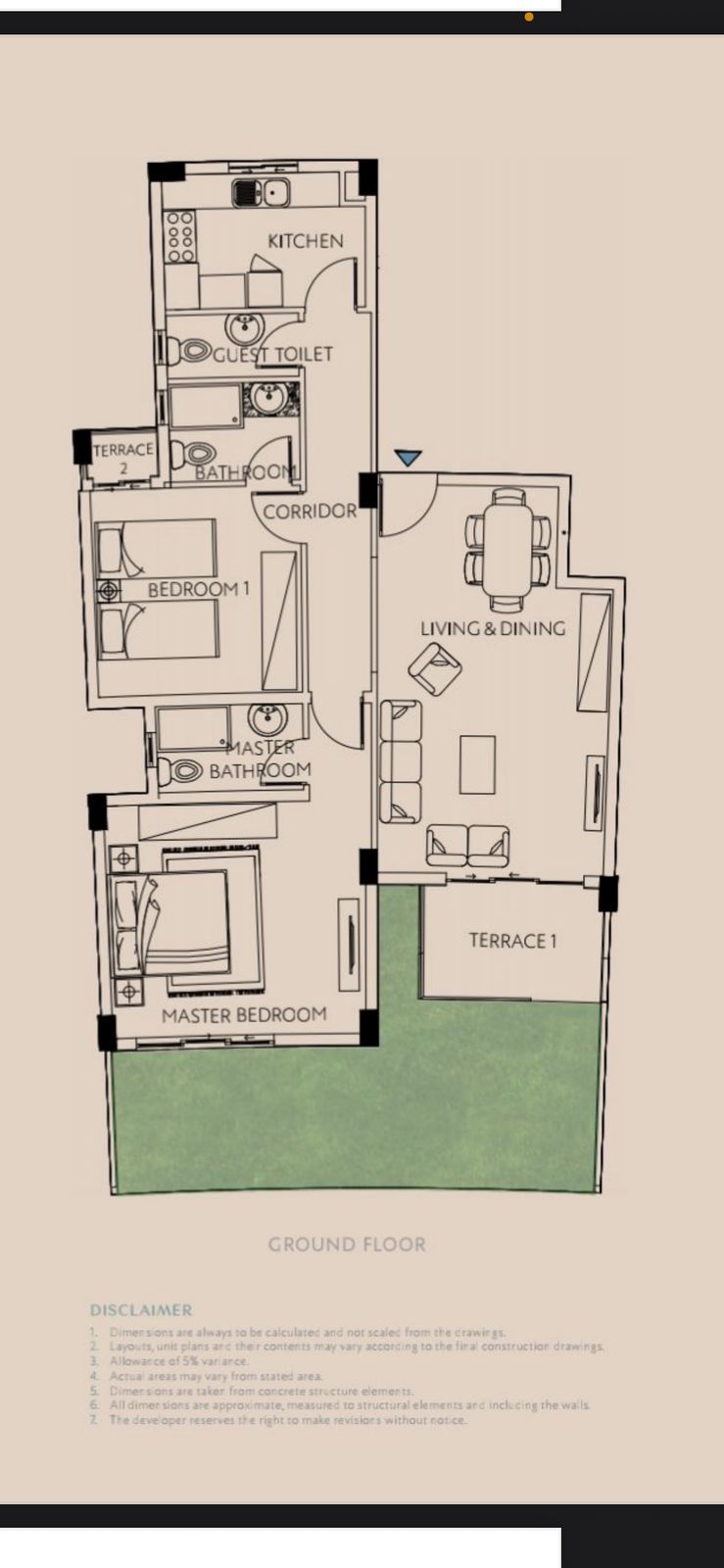 Floor plan for apartment at Acasa Mia