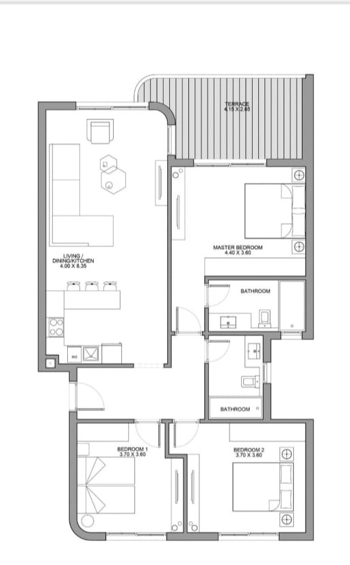 Floor plan for chalet at June