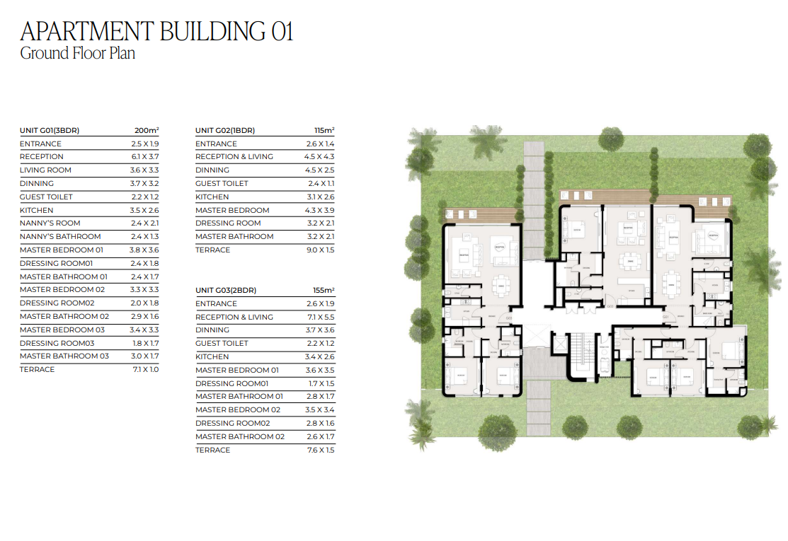 Floor plan for apartment at Valerie Village