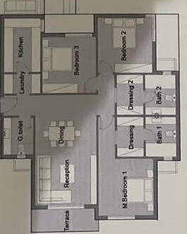 Floor plan for apartment at Badya