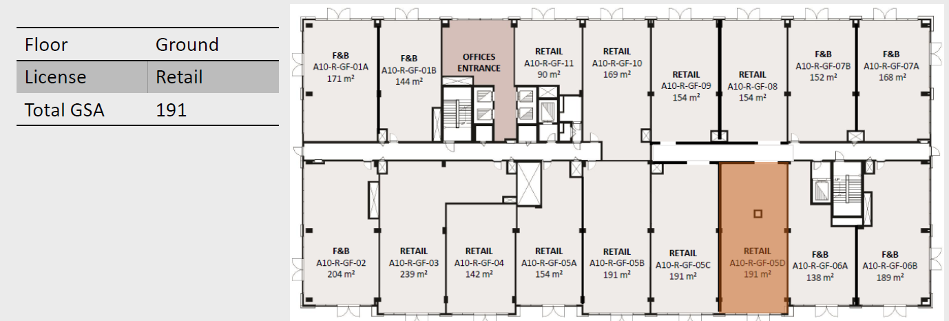 Floor plan for  at Golden Gate