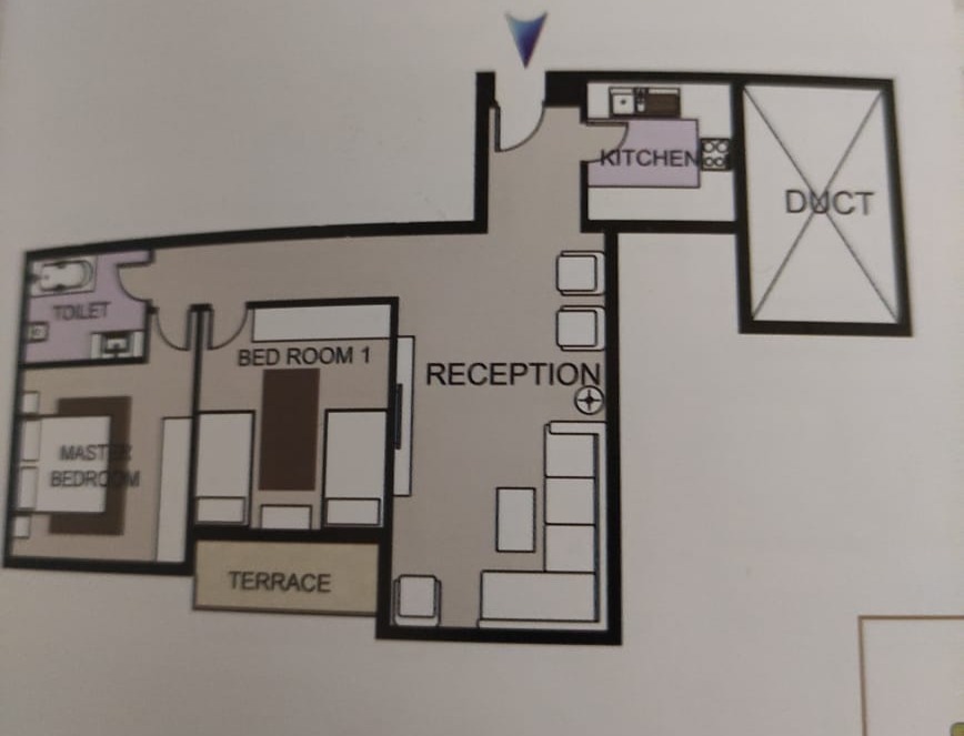 Floor plan for apartment at Sun Capital