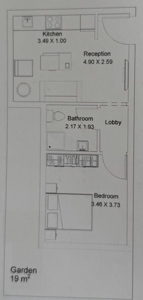 Floor plan for apartment at White Residence