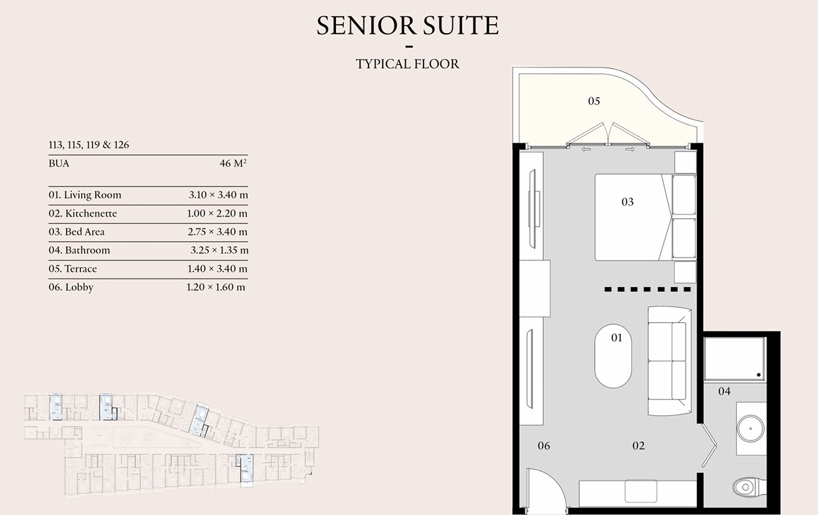 Floor plan for apartment at Eastville