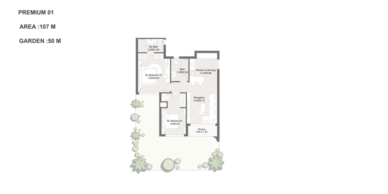 Floor plan for apartment at Stei8ht