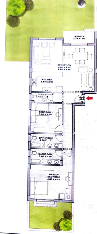 Floor plan for apartment at Taj City