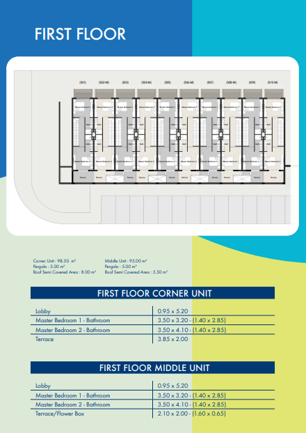 Floor plan for duplex at Hacienda West