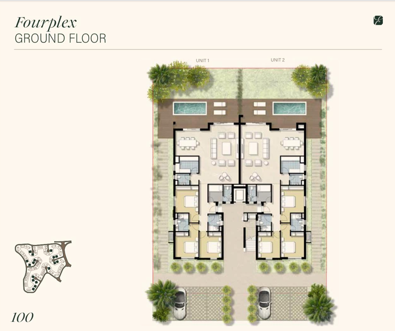 Floor plan for apartment at The Emerald Collection - Zed East