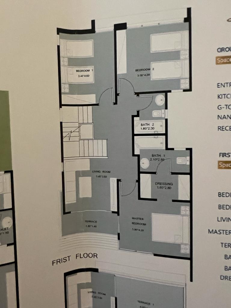 Floor plan for townhouse at Lac Ville